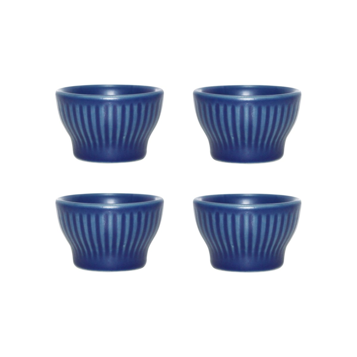 Aida Groovy æggebæger 4-pak Blue stoneware