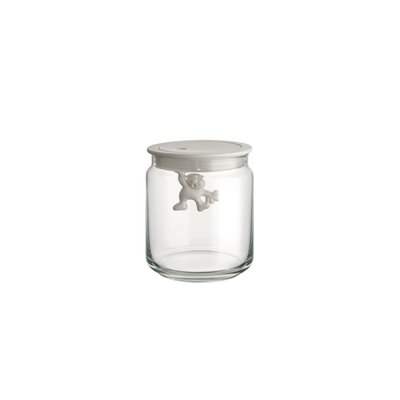 Alessi Gianni glasburk med låg 70 cl 10,5×12 cm Hvid