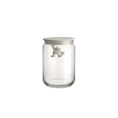 Alessi Gianni glasburk med låg 90 cl 10,5×15 cm Hvid