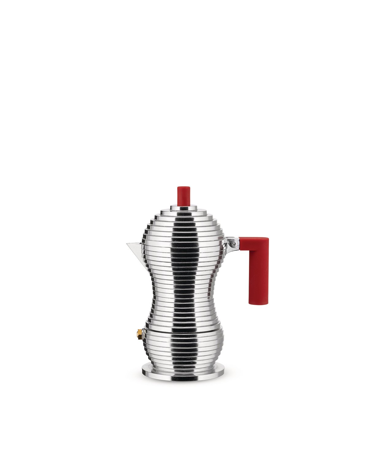 Alessi Pulcina espressobrygger 1 kop Aluminium-rød