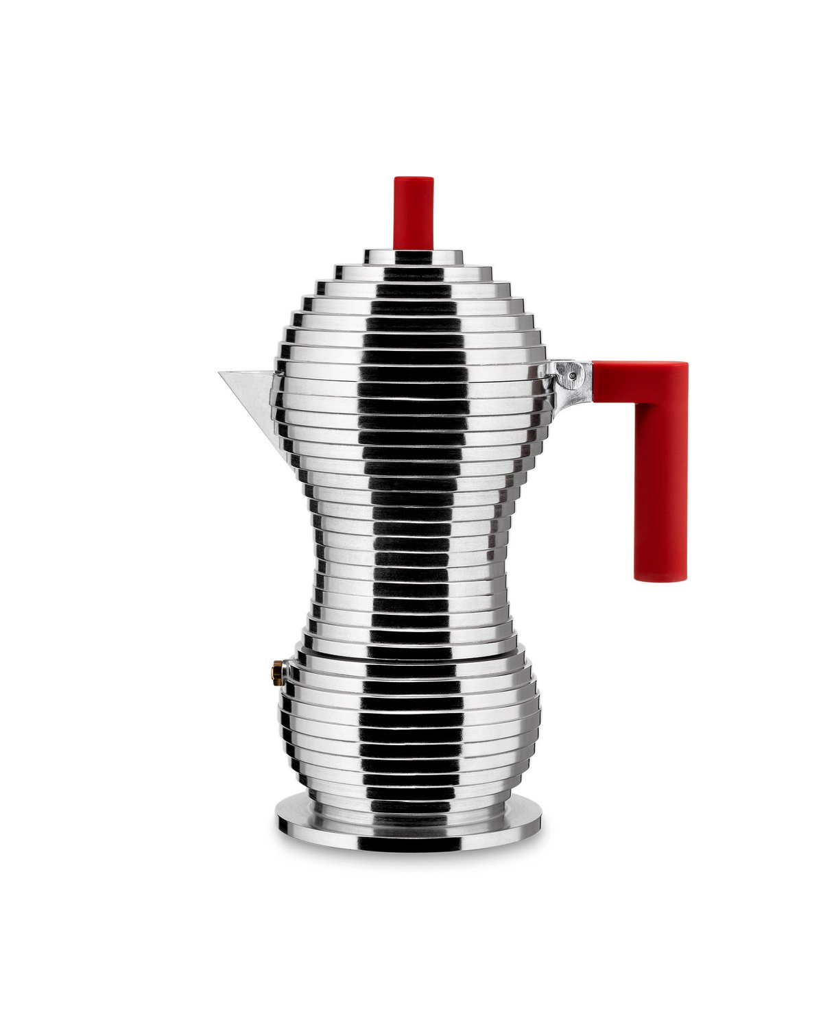 Alessi Pulcina espressobrygger og 6 stk kopper Aluminium-rød