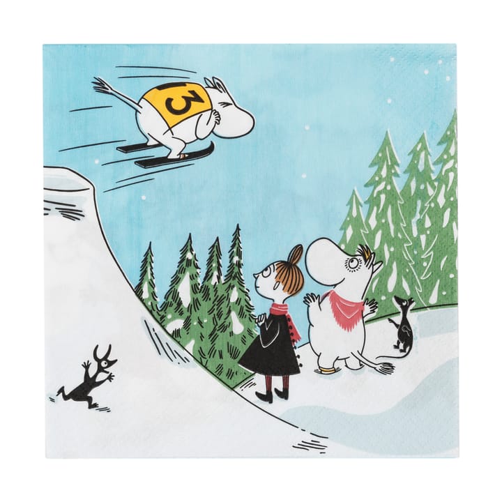 Moomin servietter 33x33 cm, Ski jumping Arabia