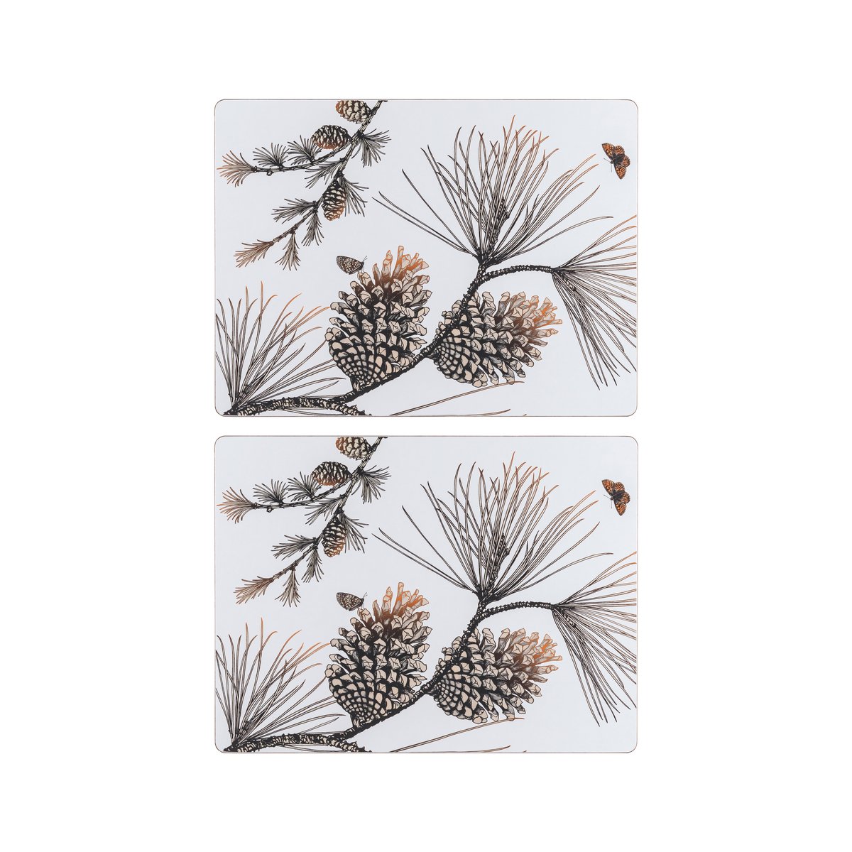 Åry Home Pine Cone dækkeservietter 2-pak Cotton white