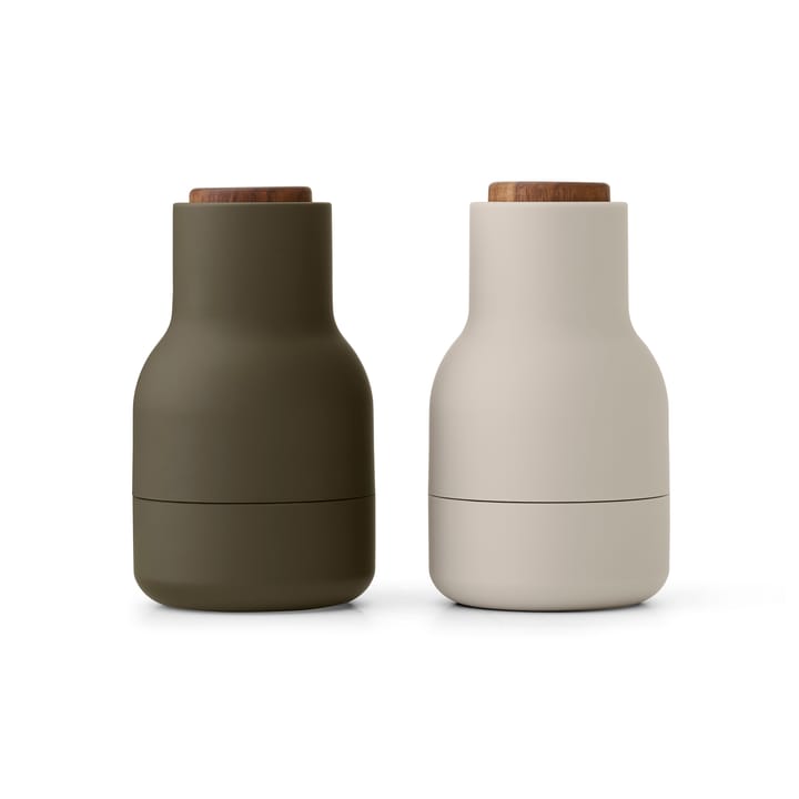 Bottle Grinder krydderikværn Small 2-pak - Hunting green/Beige/Valnød - Audo Copenhagen