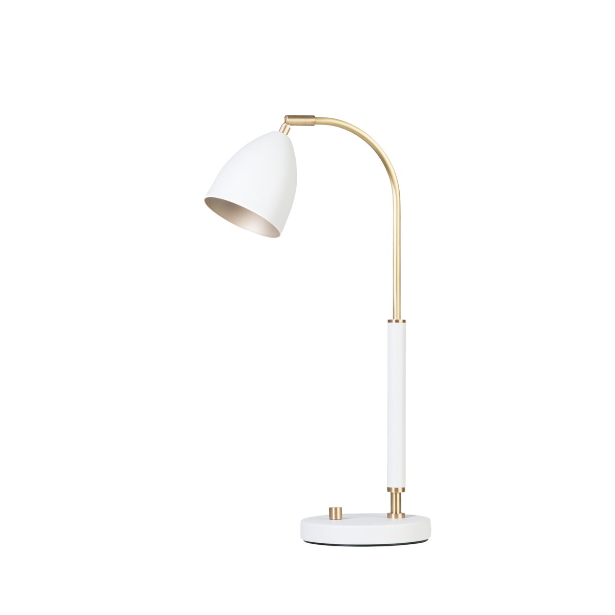 Belid Deluxe bordlampe hvid messing