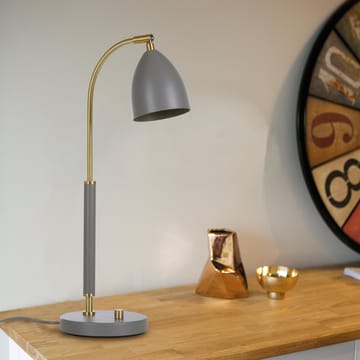 Deluxe bordlampe - varm grå, messing - Belid