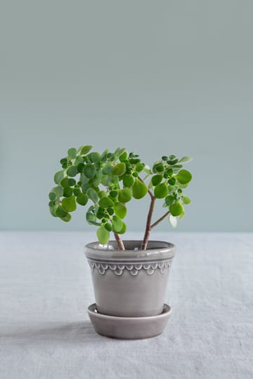 Københavner blomsterkrukke glaseret Ø10 cm - Grey - Bergs Potter