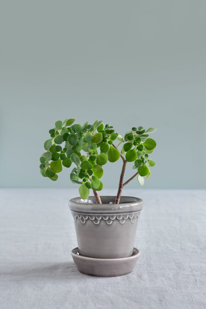 Københavner blomsterkrukke glaseret Ø10 cm, Grey Bergs Potter