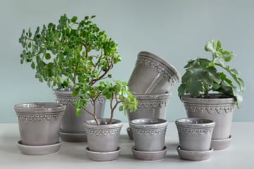 Københavner blomsterkrukke glaseret Ø10 cm - Grey - Bergs Potter