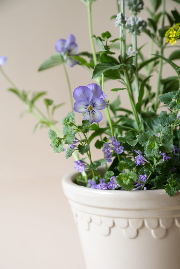 Københavner blomsterkrukke glaseret Ø10 cm, Sand Stone Bergs Potter