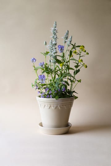 Københavner blomsterkrukke glaseret Ø10 cm - Sand Stone - Bergs Potter