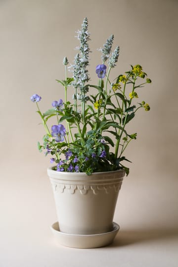 Københavner blomsterkrukke glaseret Ø16 cm - Sand Stone - Bergs Potter