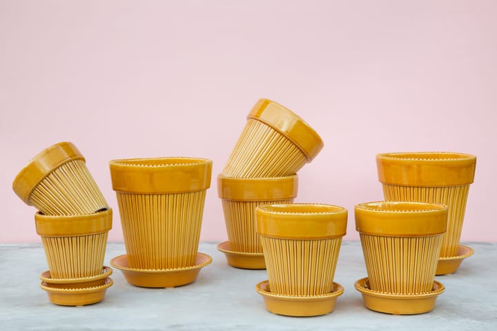 Simona krukke glaseret Ø18 cm, Yellow Bergs Potter