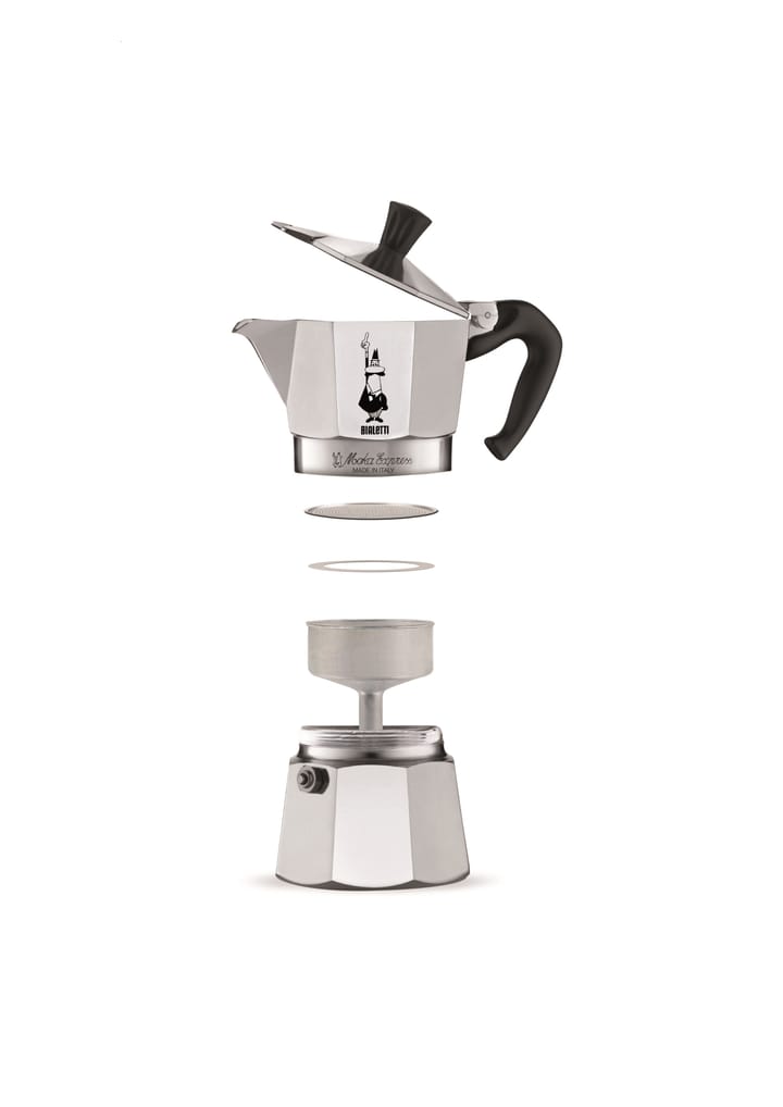 Moka kaffebrygger 3 kopper, Sølv Bialetti