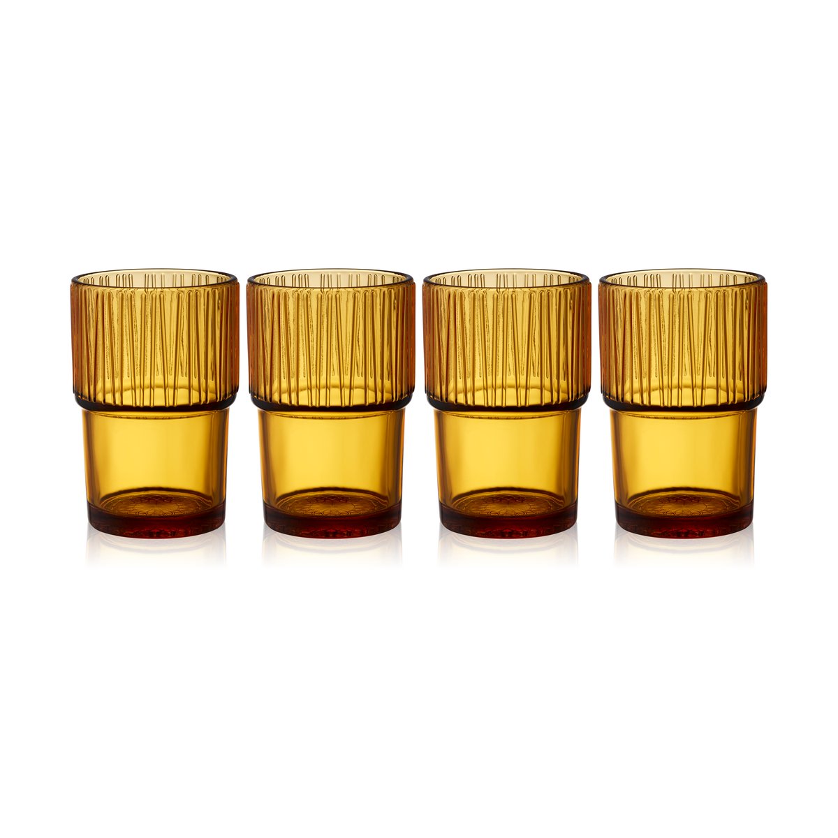 Bitz Kusintha caféglas 38 cl 4-pak Amber