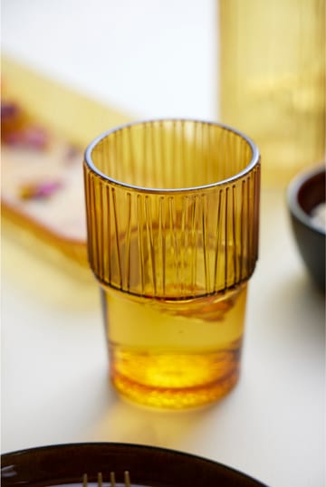 Kusintha caféglas 38 cl 4-pak - Amber - Bitz