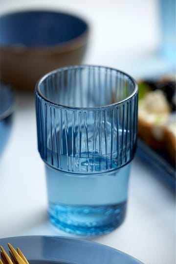 Kusintha caféglas 38 cl 4-pak - Blue - Bitz