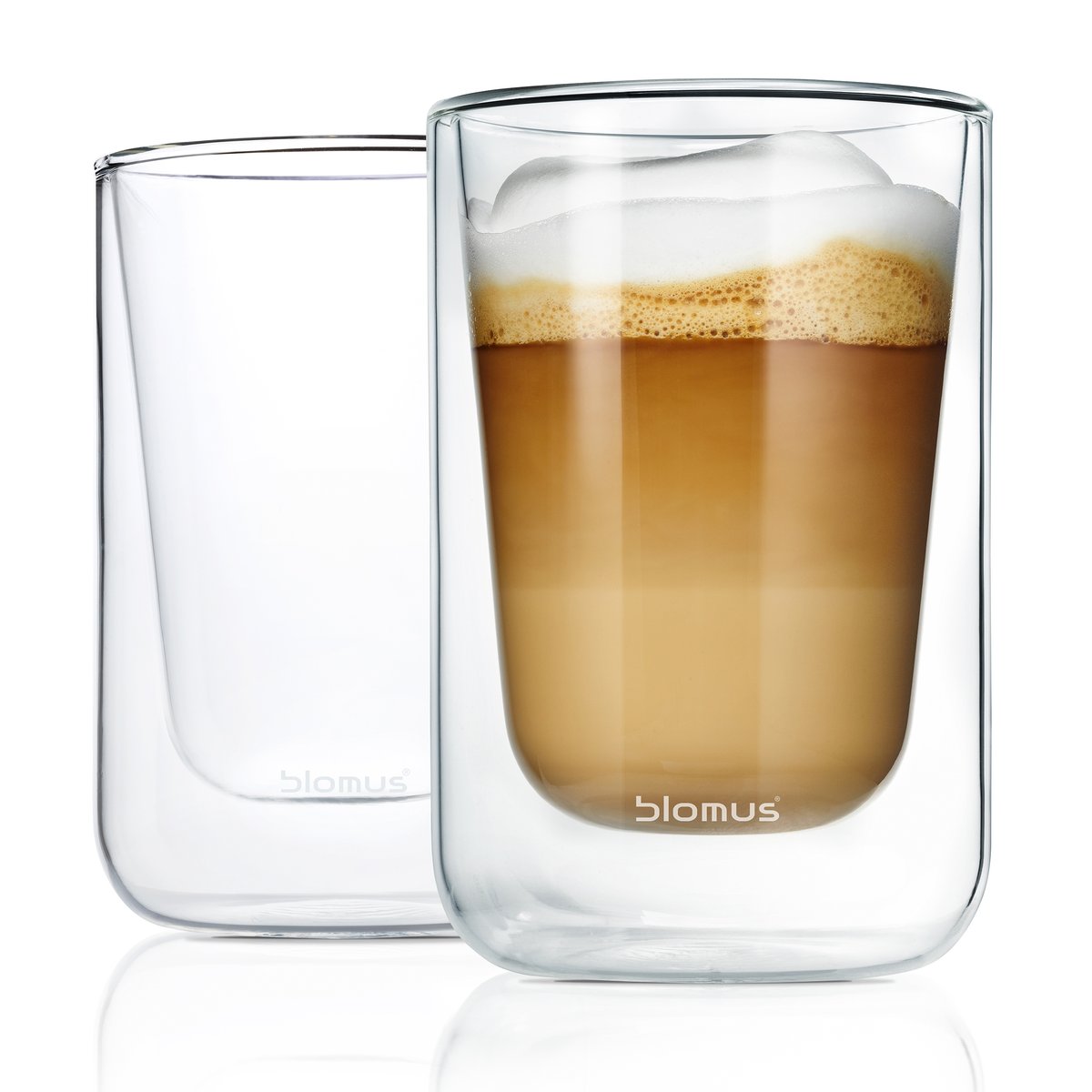 blomus Nero isolerende cappuccino-glas – 2 stk. Klar