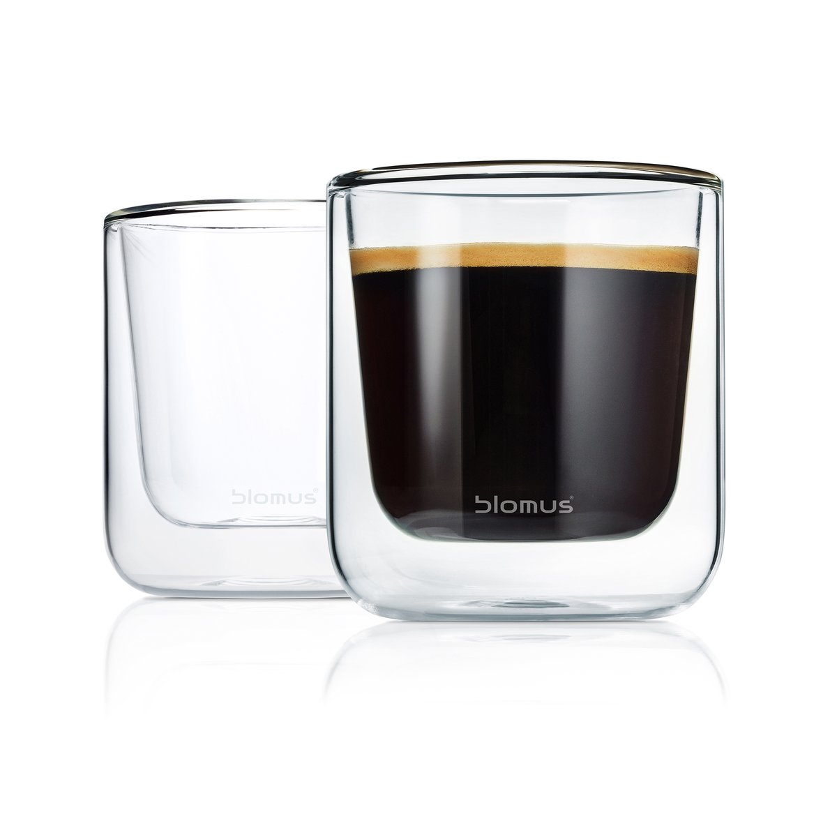 blomus Nero isolerende kaffeglas – 2 stk. Klar