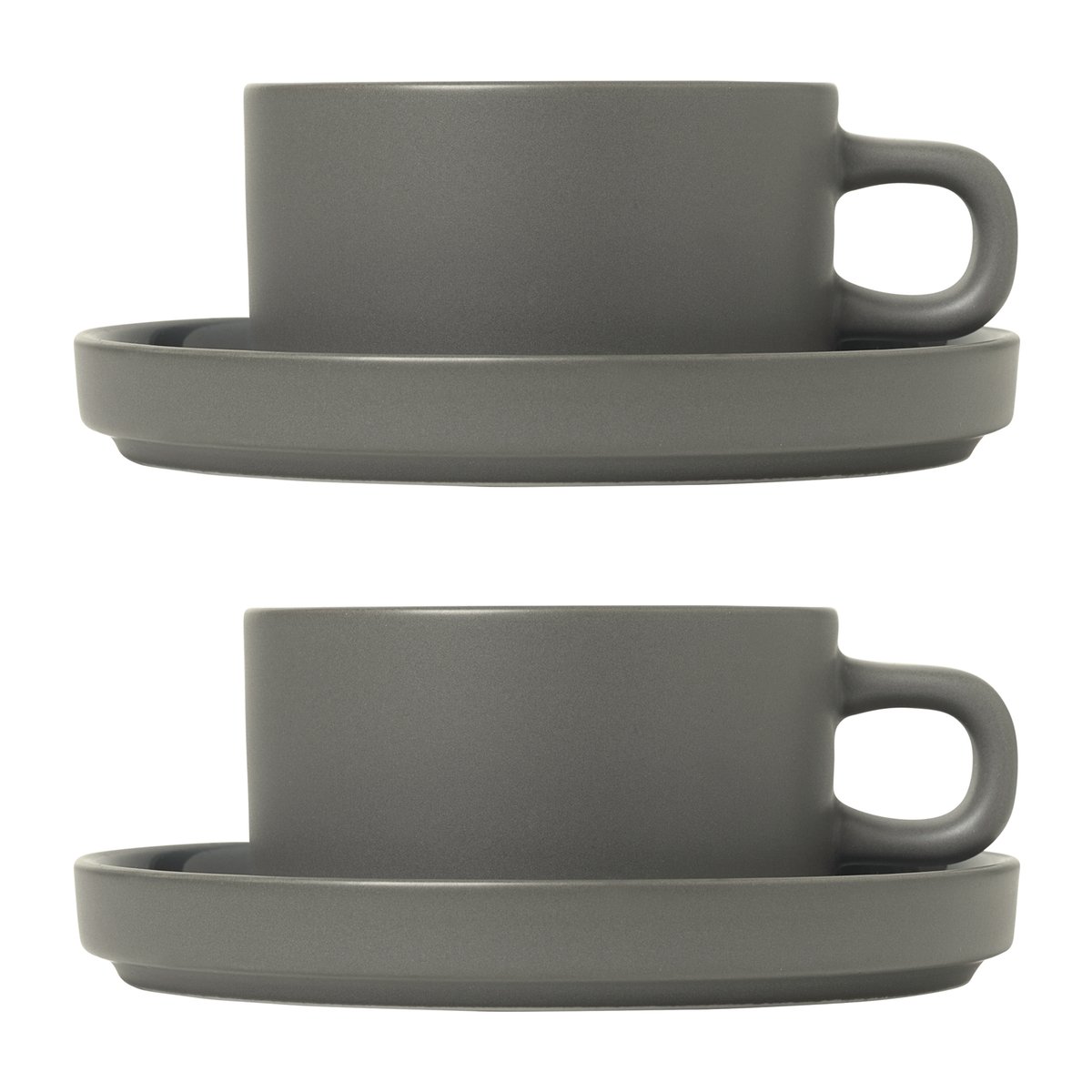 blomus Pilar kop med underkop – 2 stk. Pewter