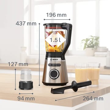 Bosch Serie 4 VitaPower MMB6386M blender sæt 1200W - Rustfrit stål - Bosch