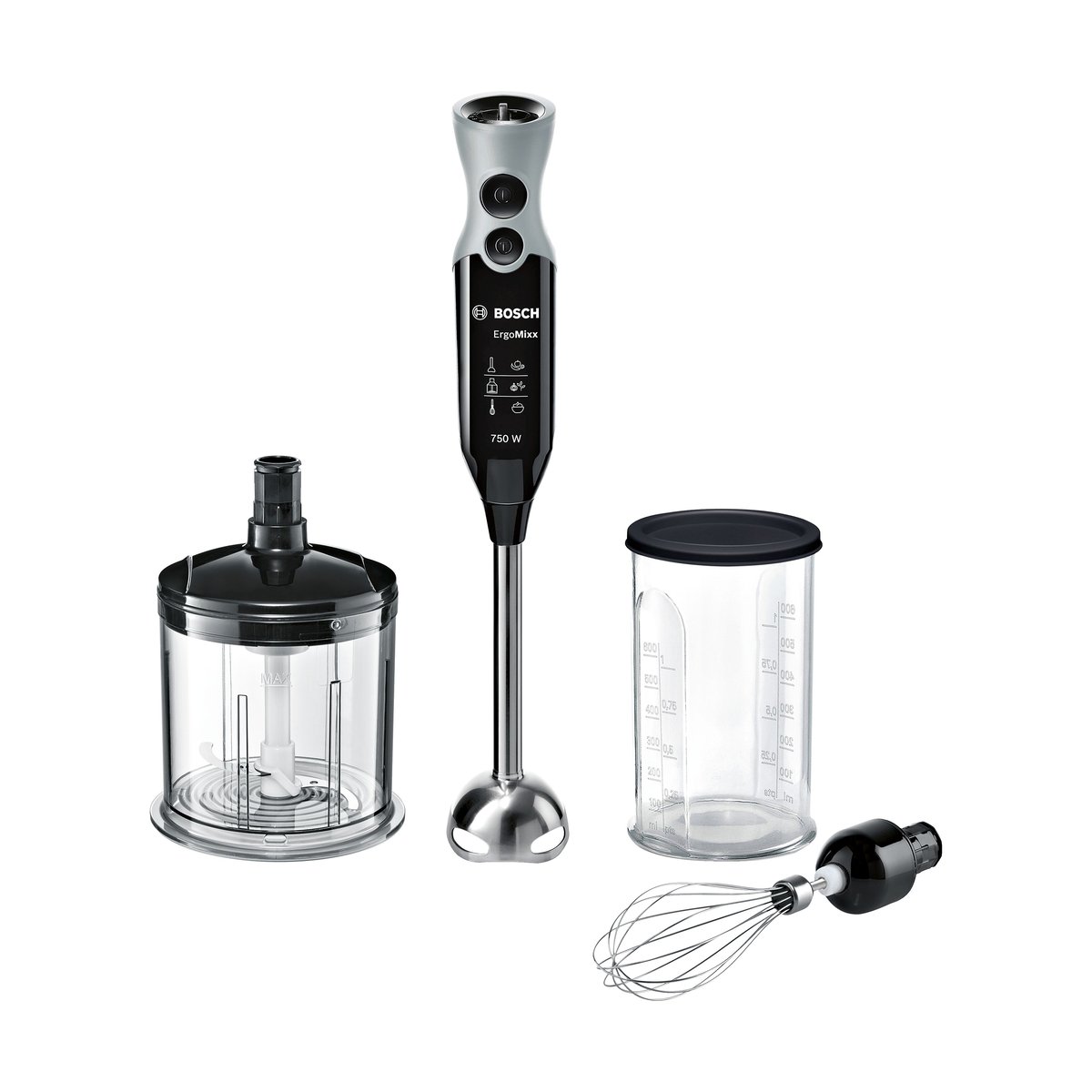 Bosch MSM67160 Bosch ErgoMixx stavblender 750W Sort-vinduesgrå