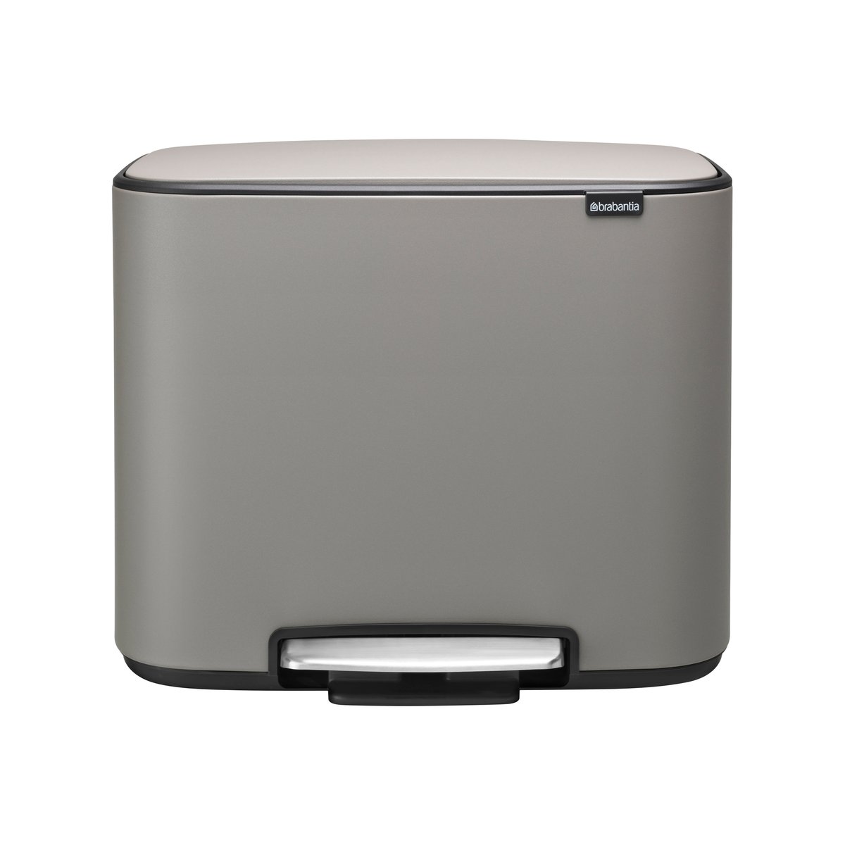 Brabantia Bo pedalspand 3×11 l mineral concrete grey