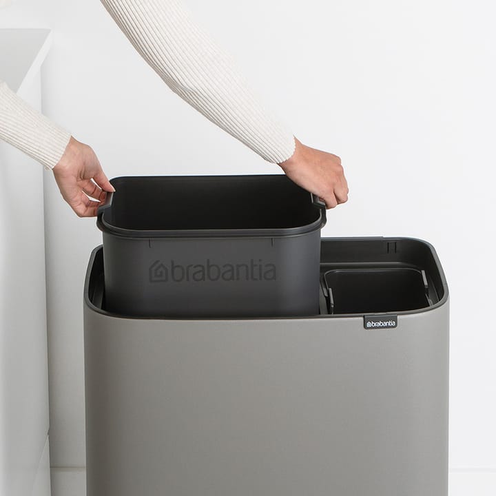 Bo touch bin 11+23 liter, Mineral concrete grey Brabantia