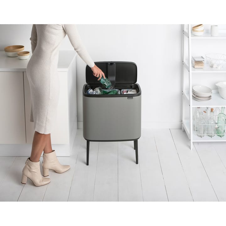 Bo touch bin 11+23 liter, Mineral concrete grey Brabantia