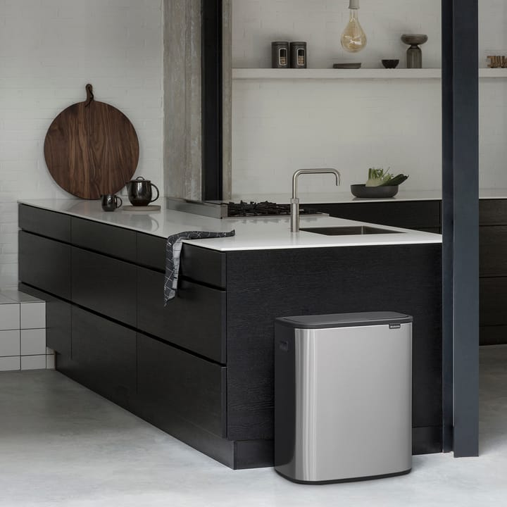 Bo touch bin 2x30 L, Matbørstet stål Brabantia