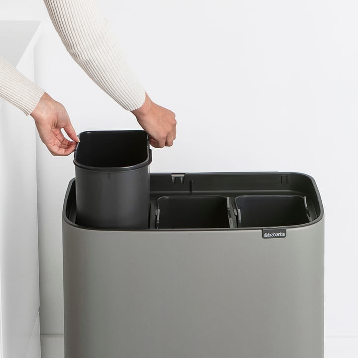 Bo touch bin 3 x 11 liter, Mineral concrete grey Brabantia