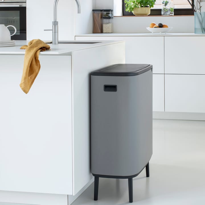 Bo touch bin high 2x30 L, Mineral concrete grey Brabantia