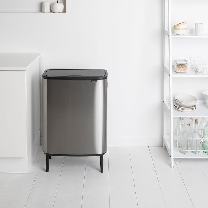 Bo touch bin high 60 L, Matbørstet stål Brabantia