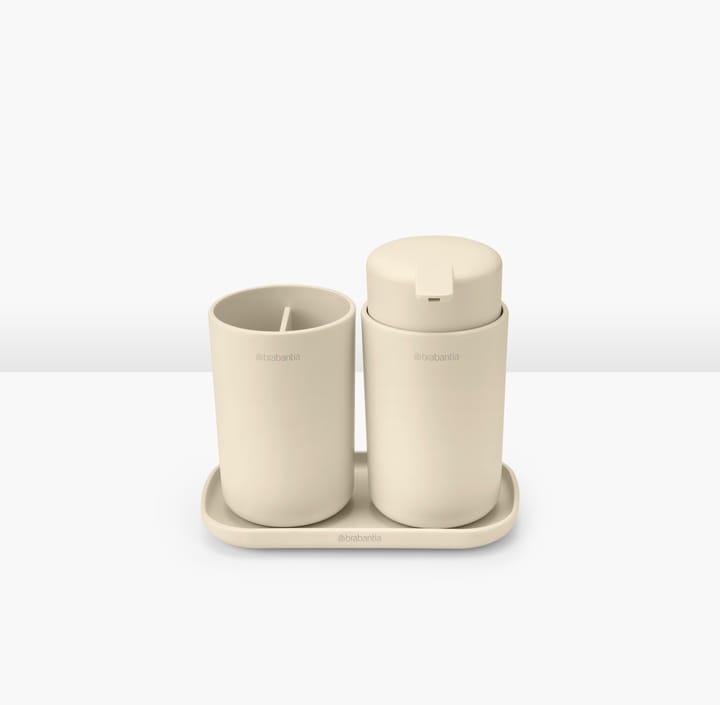 Brabantia ReNew badeværelsessæt 3 dele, Soft Beige Brabantia