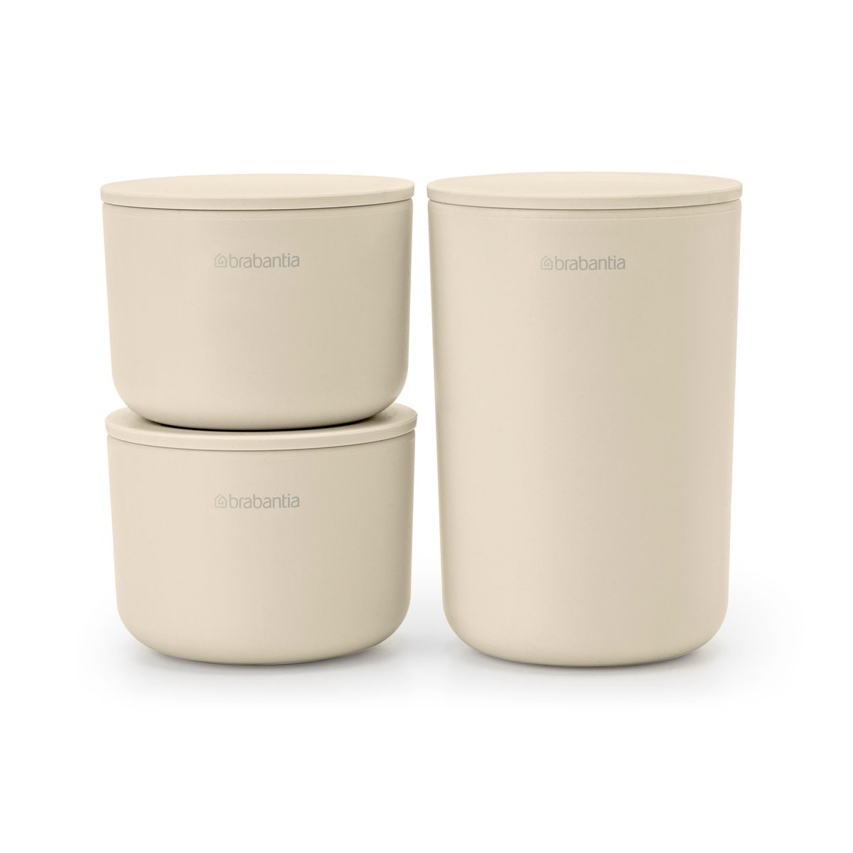 Brabantia ReNew opbevaringskrukker 3-pak Soft Beige