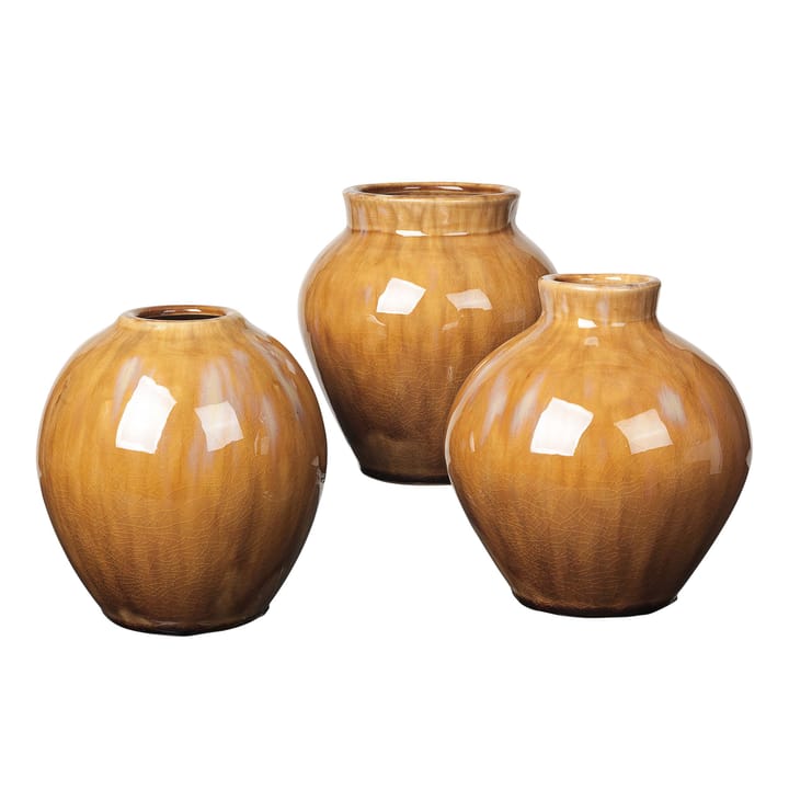 Ingrid keramikvase 14,5 cm 3-pak, Apple cinnamon Broste Copenhagen