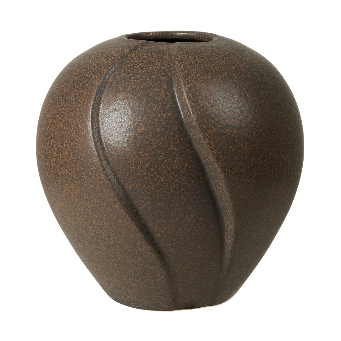 Broste Copenhagen Leda vase Ø15×15 cm Antique brown