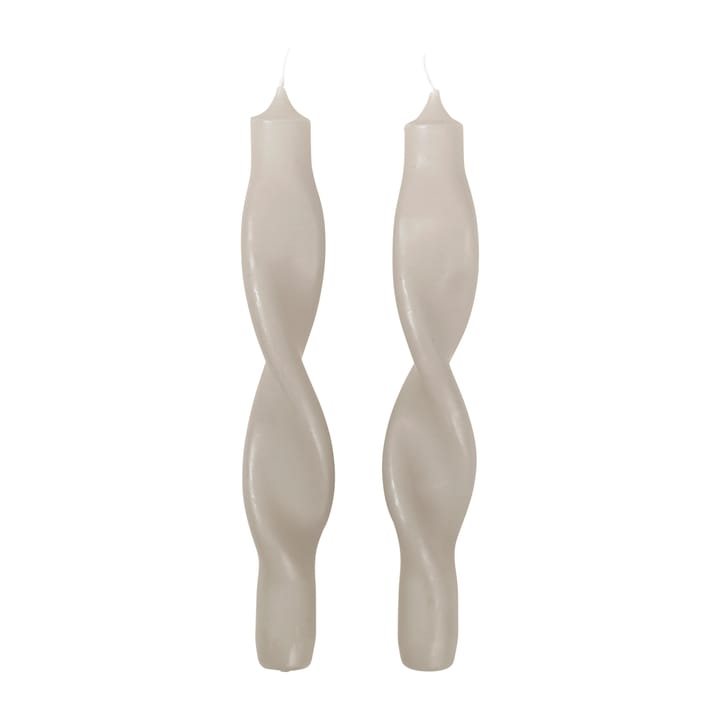 Twist twisted candles snoede lys 23 cm 2-pak - Rainy day - Broste Copenhagen