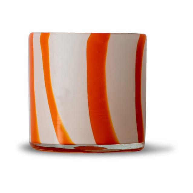 Calore fyrfadsstage XS Ø10 cm, Orange/White Byon