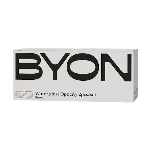 Opacity vandglas 22 cl 2-pak, Brun Byon