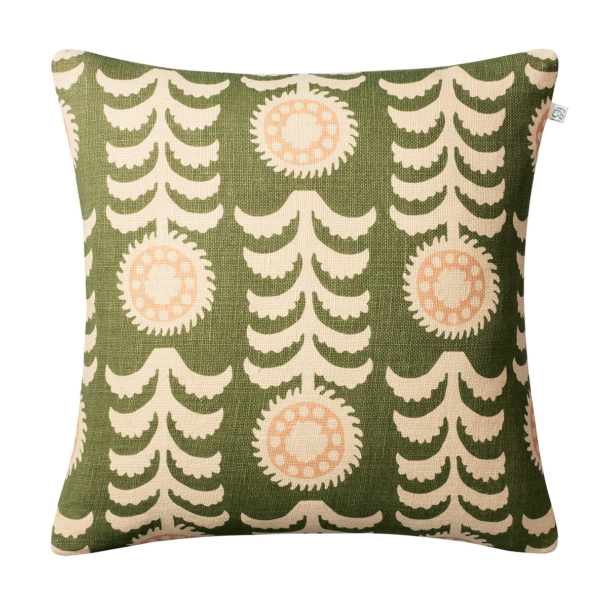 Chhatwal & Jonsson Alok pudebetræk 50×50 cm Beige/Green/Rose