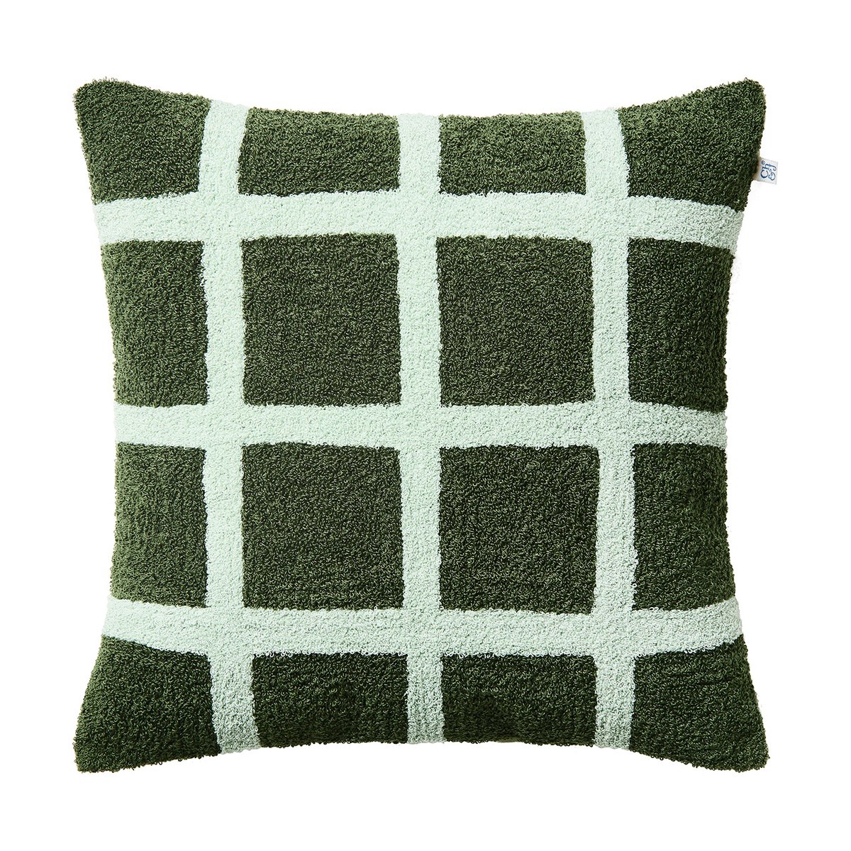 Chhatwal & Jonsson Check pudebetræk 50×50 cm Cactus green-aqua