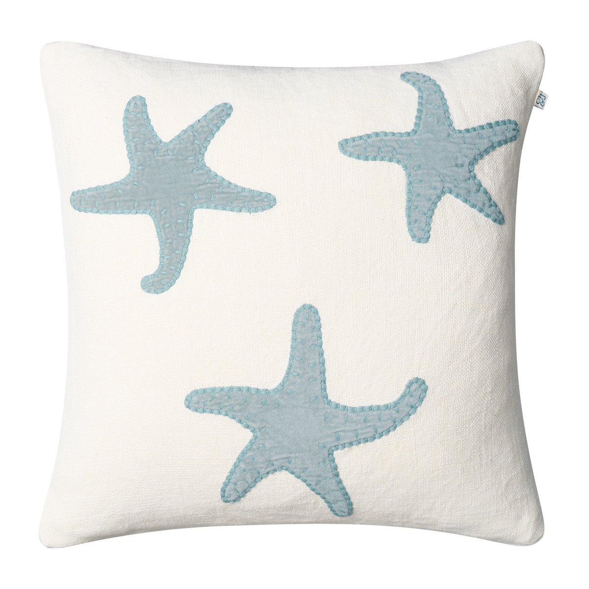 Chhatwal & Jonsson Star Fish pudebetræk 50×50 cm Offwhite/Aqua