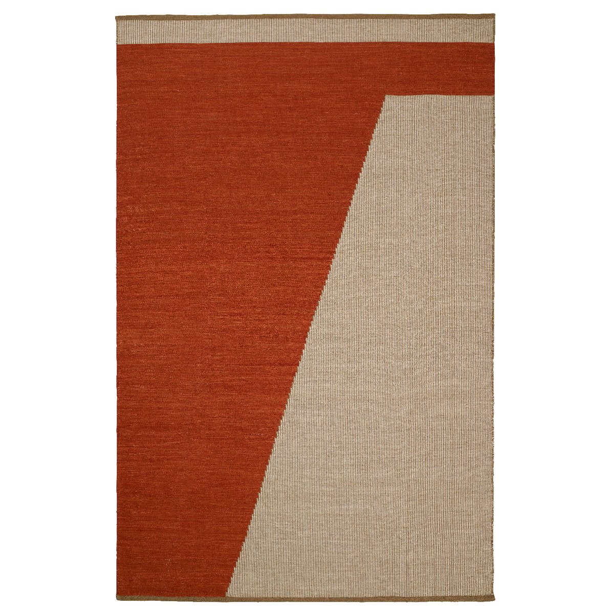 Chhatwal & Jonsson Una uldtæppe 180×270 cm Rust/Beige/Offwhite