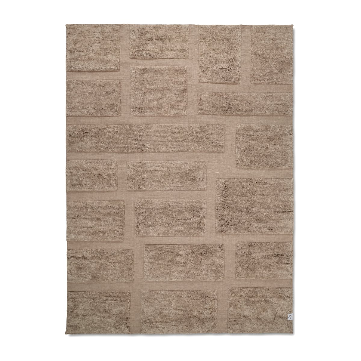 Classic Collection Bricks uldtæppe 170×230 cm Beige