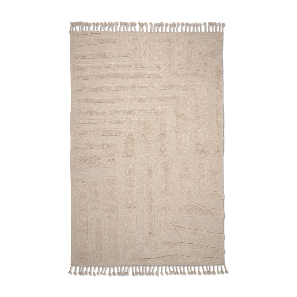 Classic Collection Field uldtæppe 170×230 cm Natural Beige