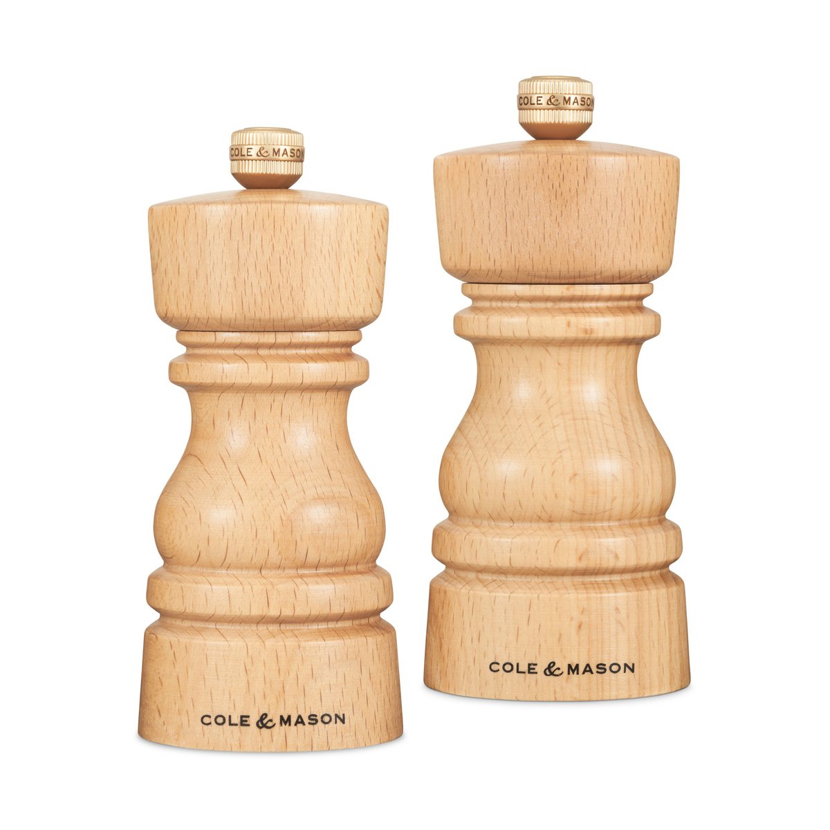 Cole & Mason London salt- og peberkværnsæt 13 cm Natural