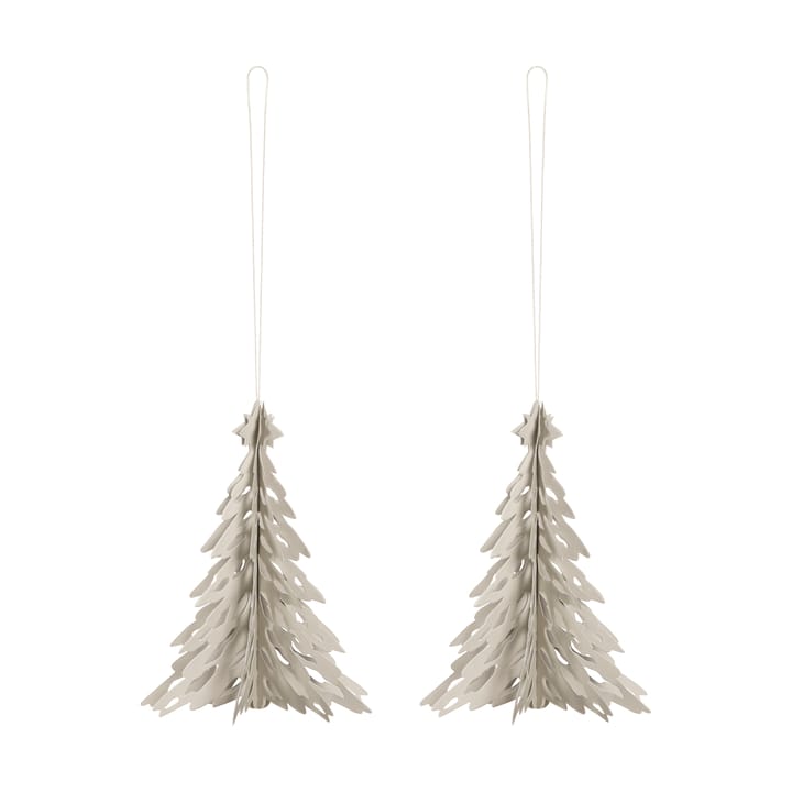 Paper Pinetree dekorationsophæng 2 stk - Sand - Cooee Design