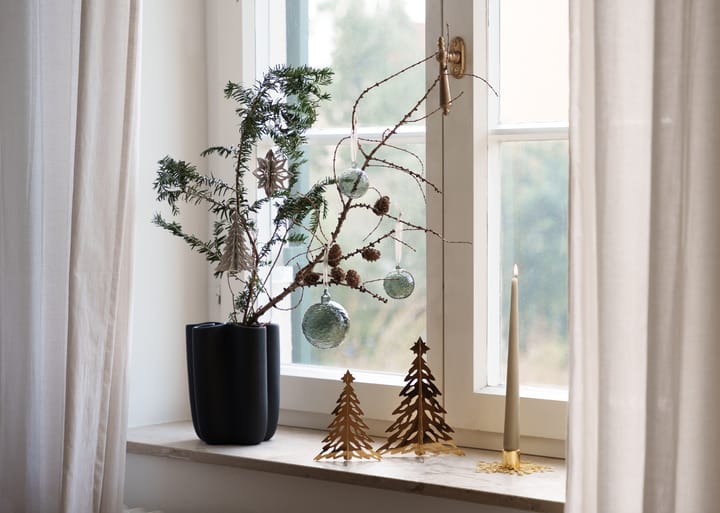 Pinetree dekorationstræ 20 cm, Brass Cooee Design