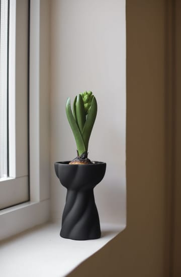 Twist bulb vase 12,8 cm - Black - Cooee Design